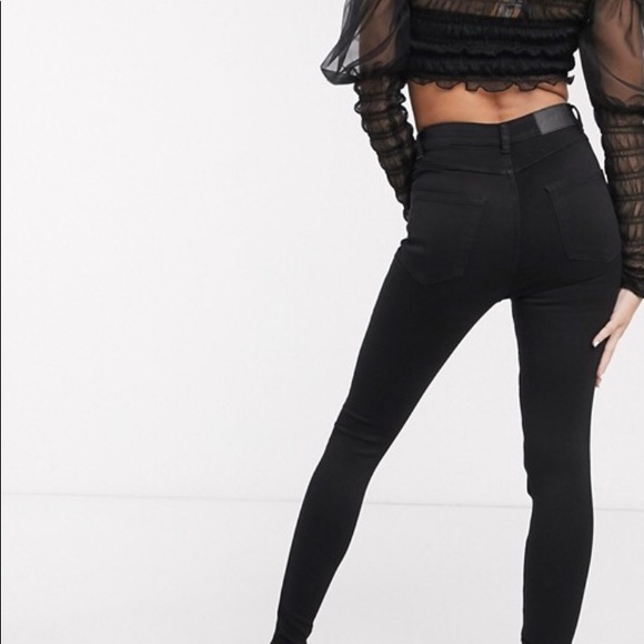 SOLD Hight waist skinny waxed washed denim - Picture 4 of 4